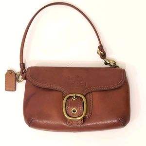 Coach Soho Saddle Leather Wristlet